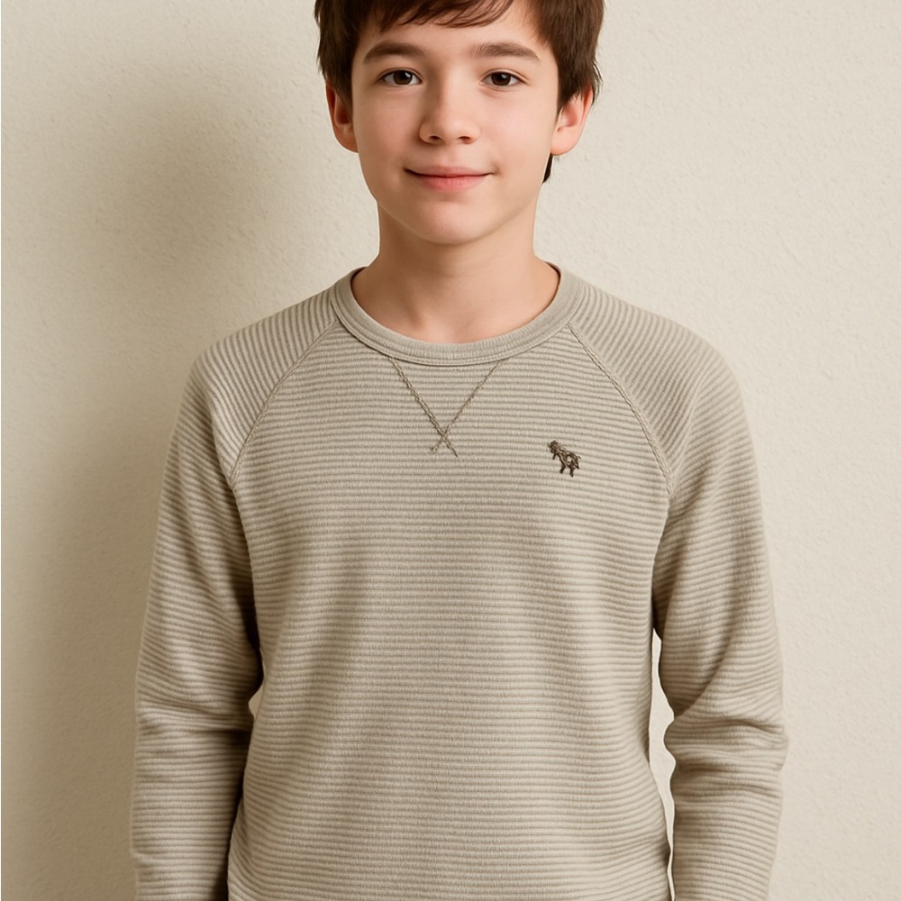 Abercrombie Kids Striped Gray Sweater